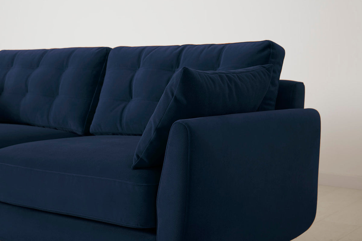 Model 10 3-Seater Sofa with Ottoman, Indigo