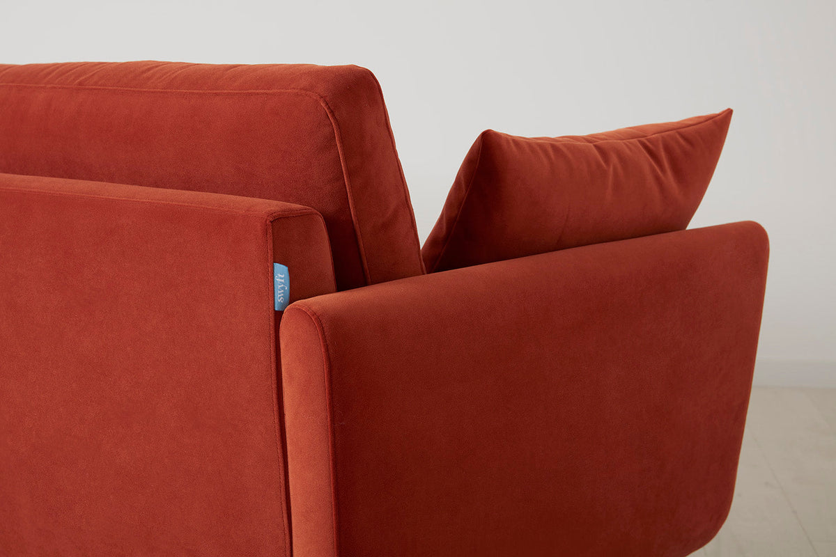 Model 10 3-Seater Sofa with Ottoman, Paprika