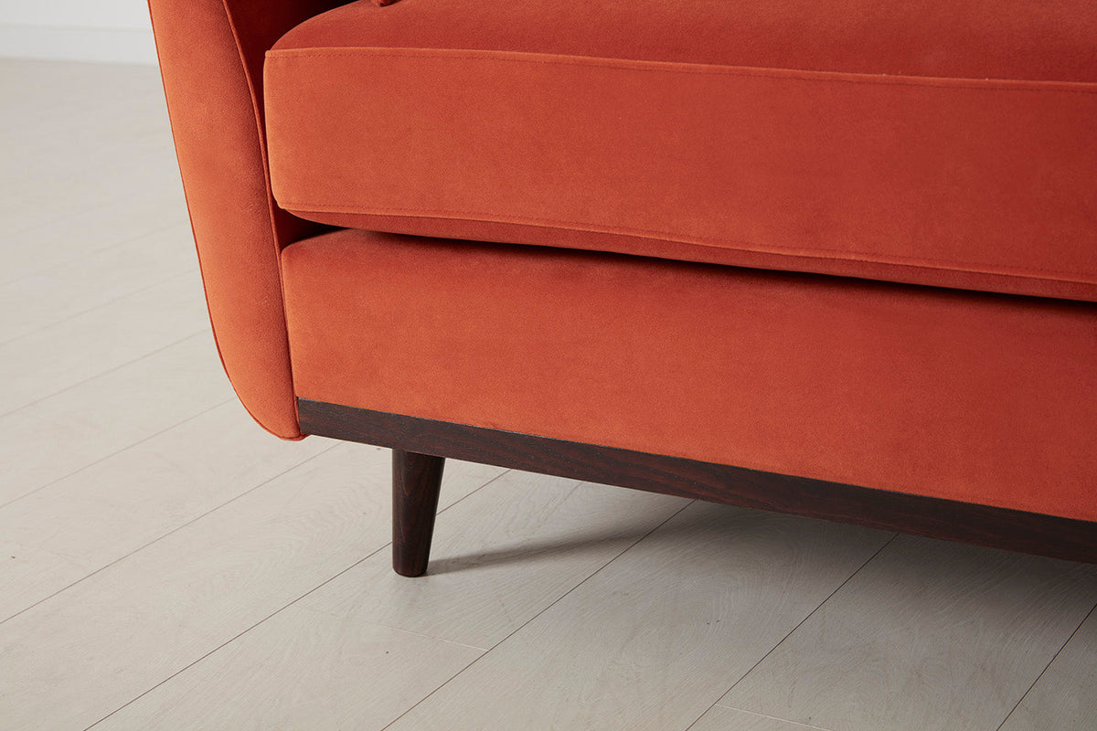 Model 10 3-Seater Sofa with Ottoman, Paprika