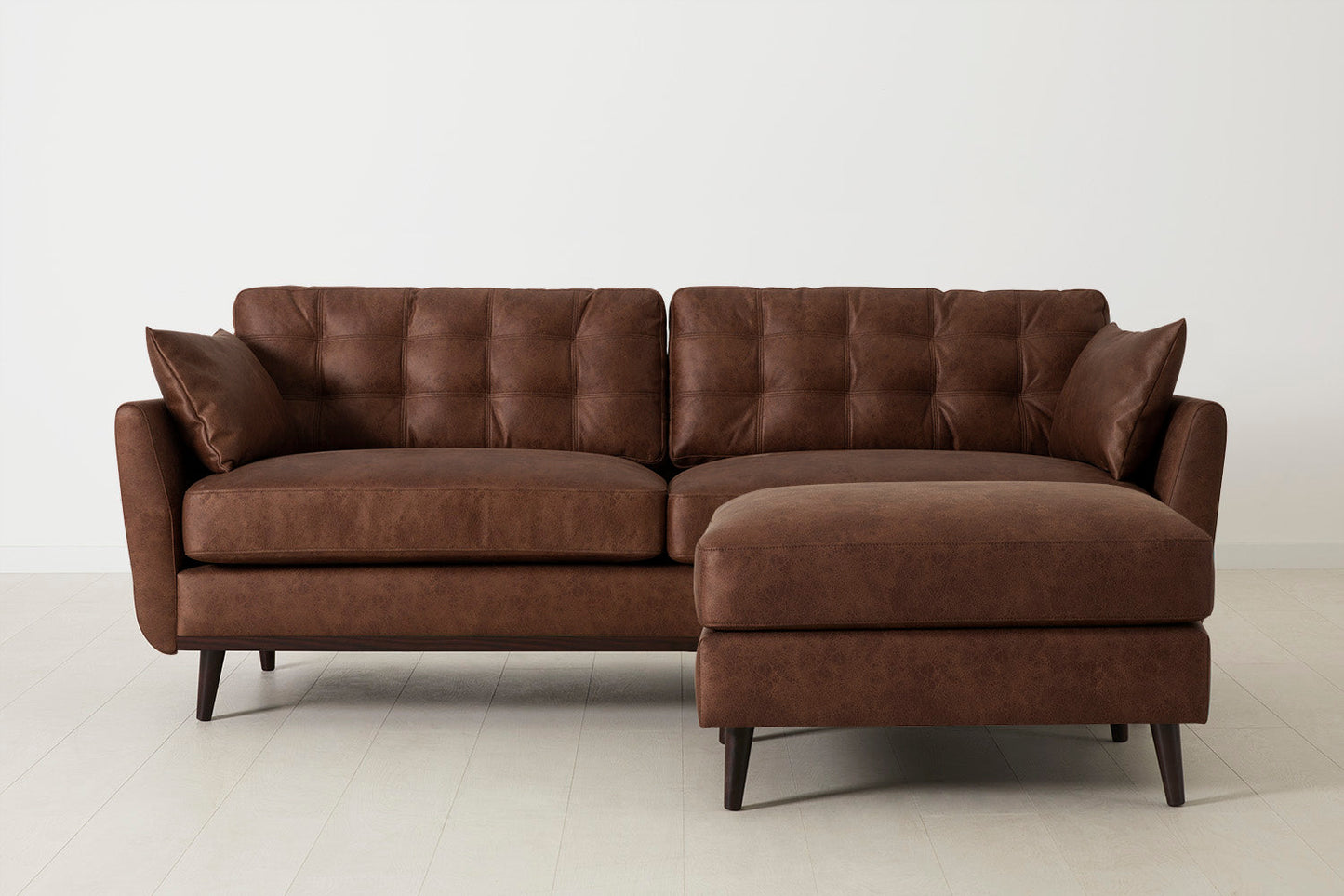Model 10 3-Seater Sofa with Ottoman, Chestnut