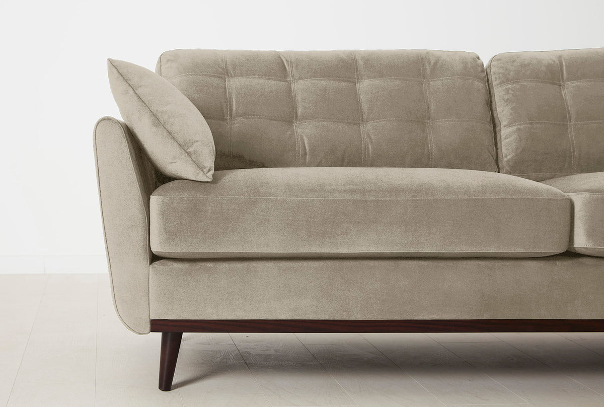 Model 10 3-Seater Sofa with Ottoman, Flax