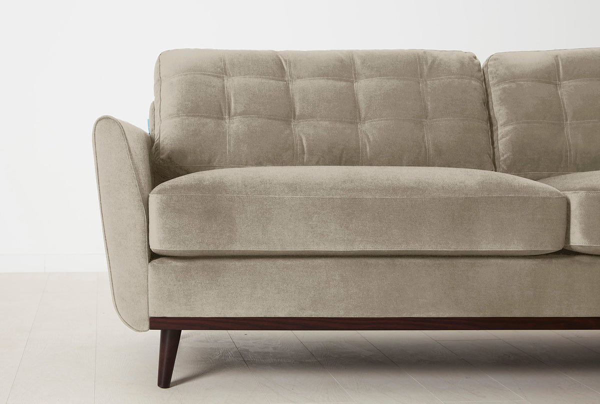 Model 10 3-Seater Sofa with Ottoman, Flax