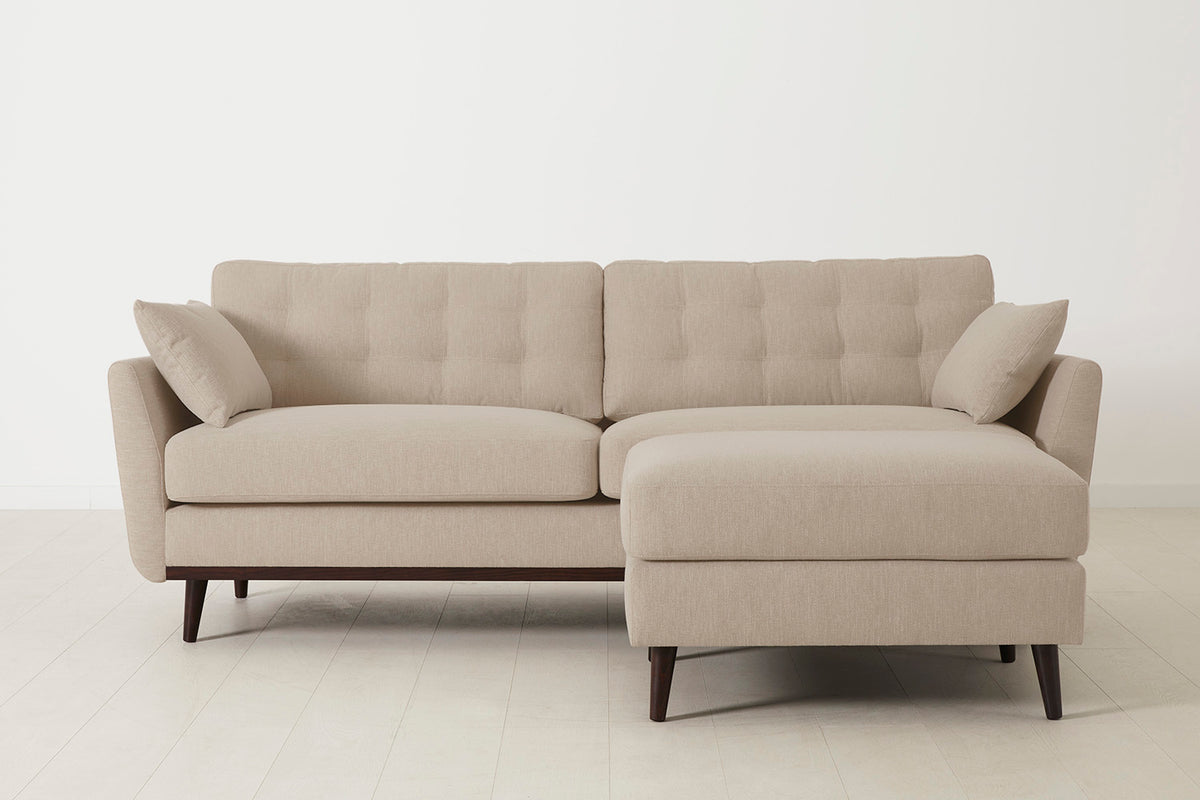 Model 10 3-Seater Sofa with Ottoman, Oatmeal