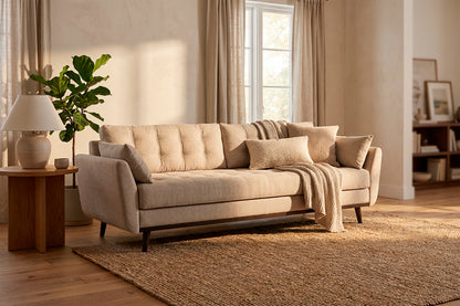 Model 10 Sofa Bed 3 Seater, Pumice