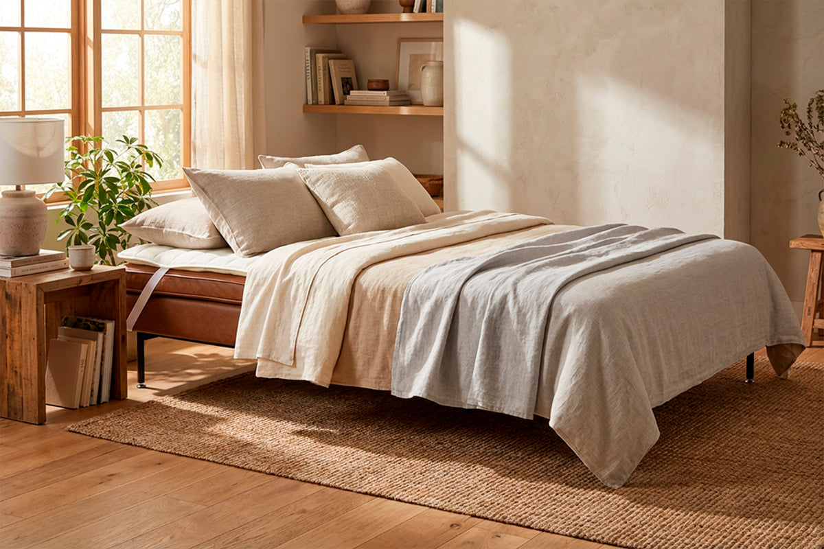 Model 11 Sofa Bed 3 Seater, Maple