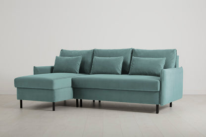 Model 12 Sofa Bed with Storage 3 Seater Left Chaise, Airforce