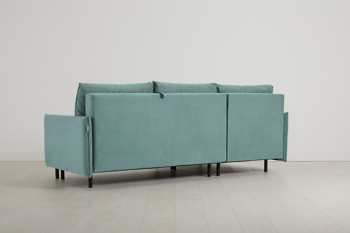 Model 12 Sofa Bed with Storage 3 Seater Left Chaise, Airforce