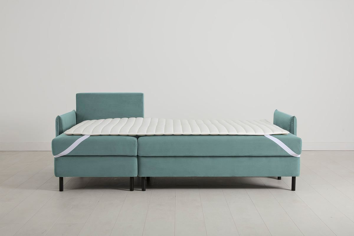 Model 12 Sofa Bed with Storage 3 Seater Left Chaise, Airforce