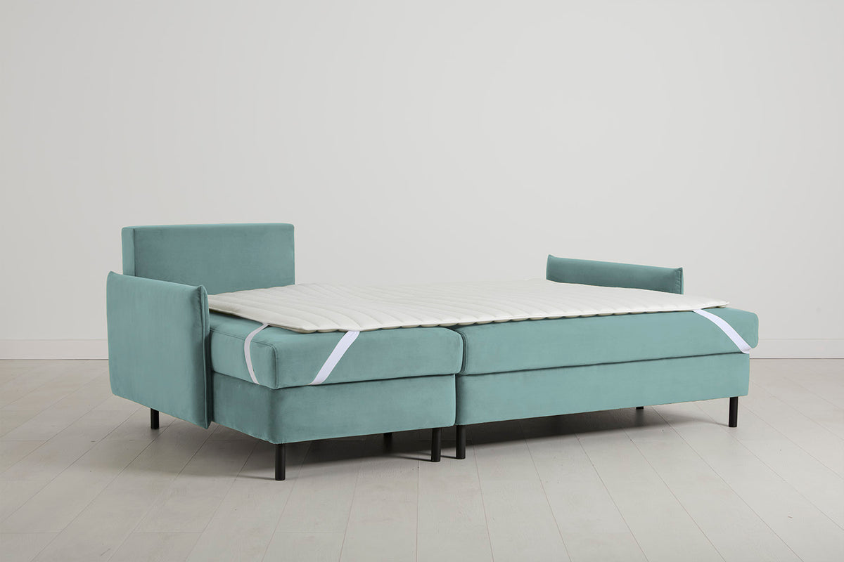 Model 12 Sofa Bed with Storage 3 Seater Left Chaise, Airforce