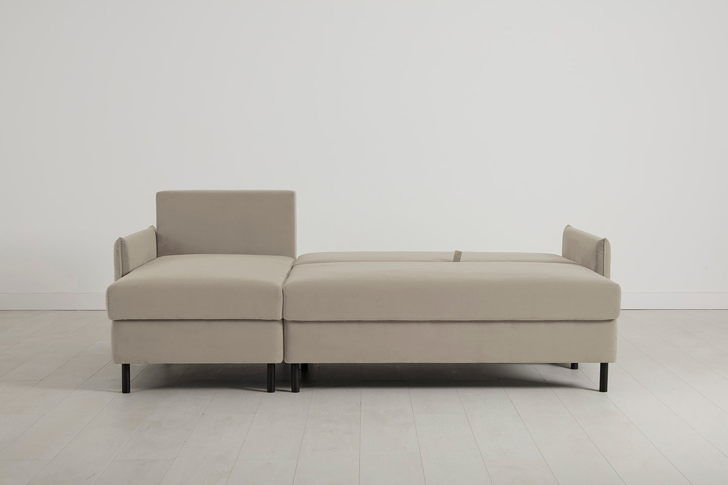Model 12 Sofa Bed with Storage 3 Seater Left Chaise, Bone