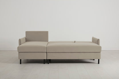Model 12 Sofa Bed with Storage 3 Seater Left Chaise, Bone