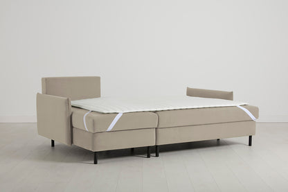 Model 12 Sofa Bed with Storage 3 Seater Left Chaise, Bone
