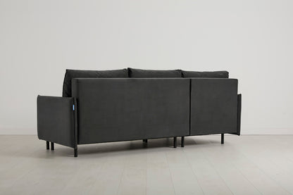 Model 12 Sofa Bed with Storage 3 Seater Left Chaise, Charcoal
