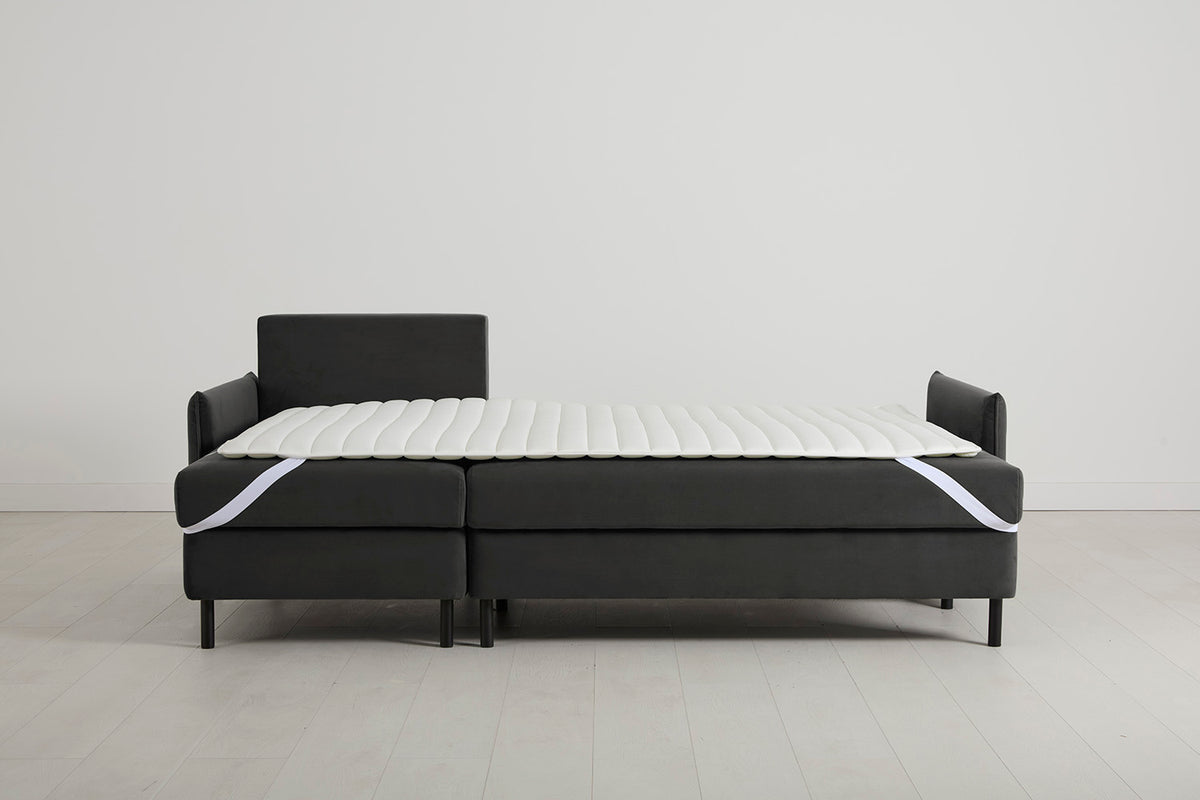 Model 12 Sofa Bed with Storage 3 Seater Left Chaise, Charcoal