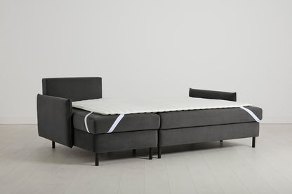 Model 12 Sofa Bed with Storage 3 Seater Left Chaise, Charcoal