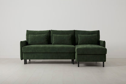 Model 12 Sofa Bed with Storage 3 Seater Right Chaise, Conifer