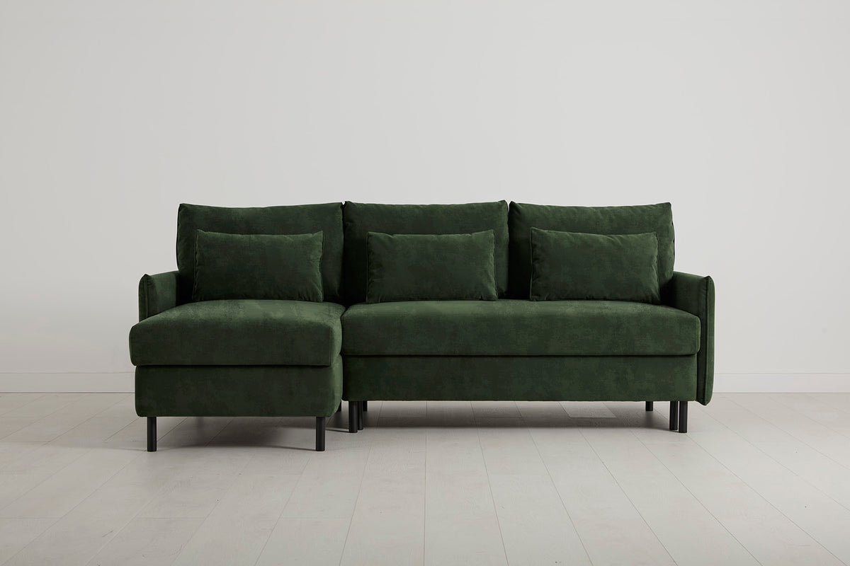 Model 12 Sofa Bed with Storage 3 Seater Left Chaise, Conifer