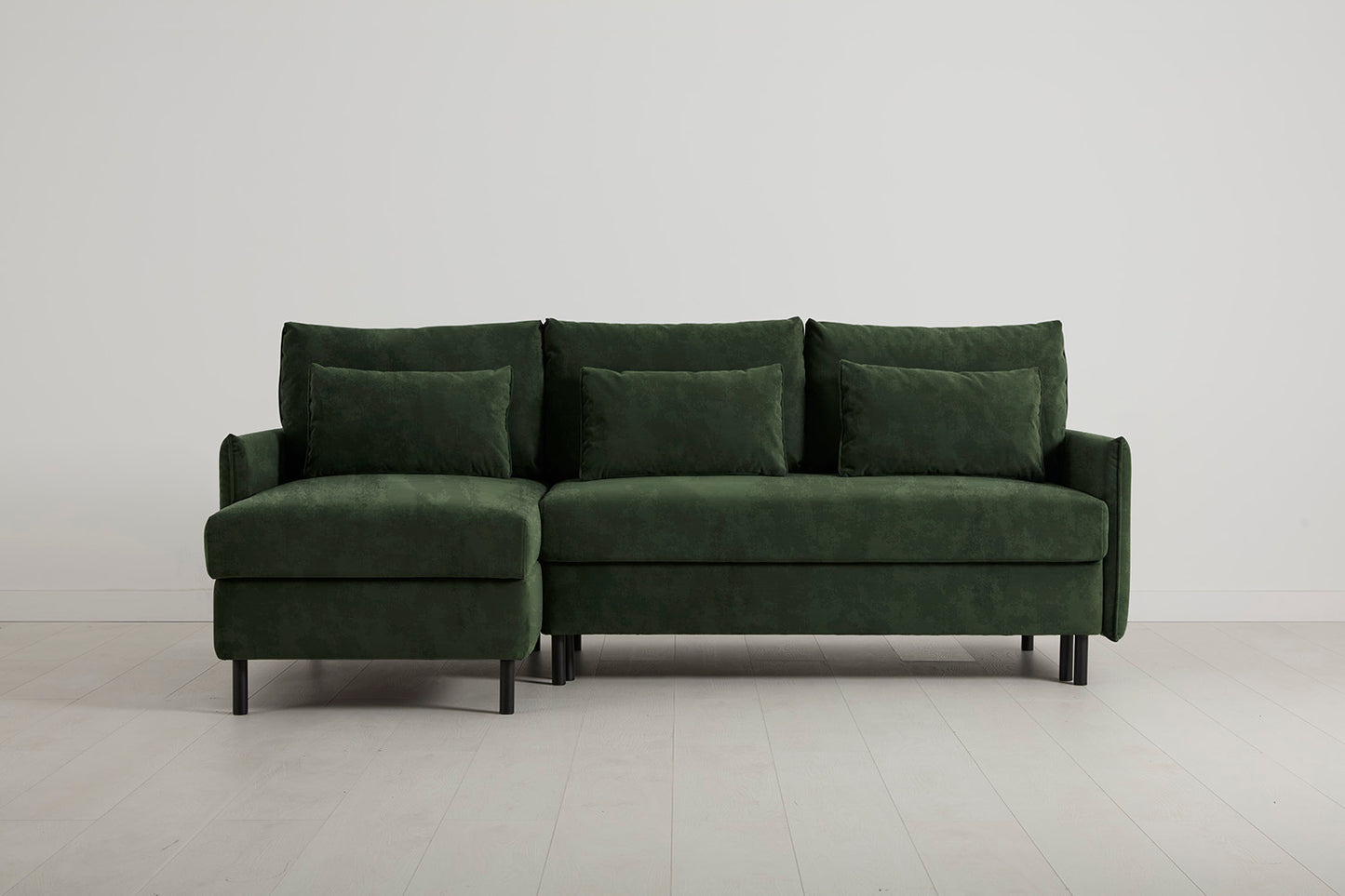 Model 12 Sofa Bed with Storage 3 Seater Left Chaise, Conifer