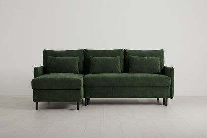 Model 12 Sofa Bed with Storage 3 Seater Left Chaise, Conifer
