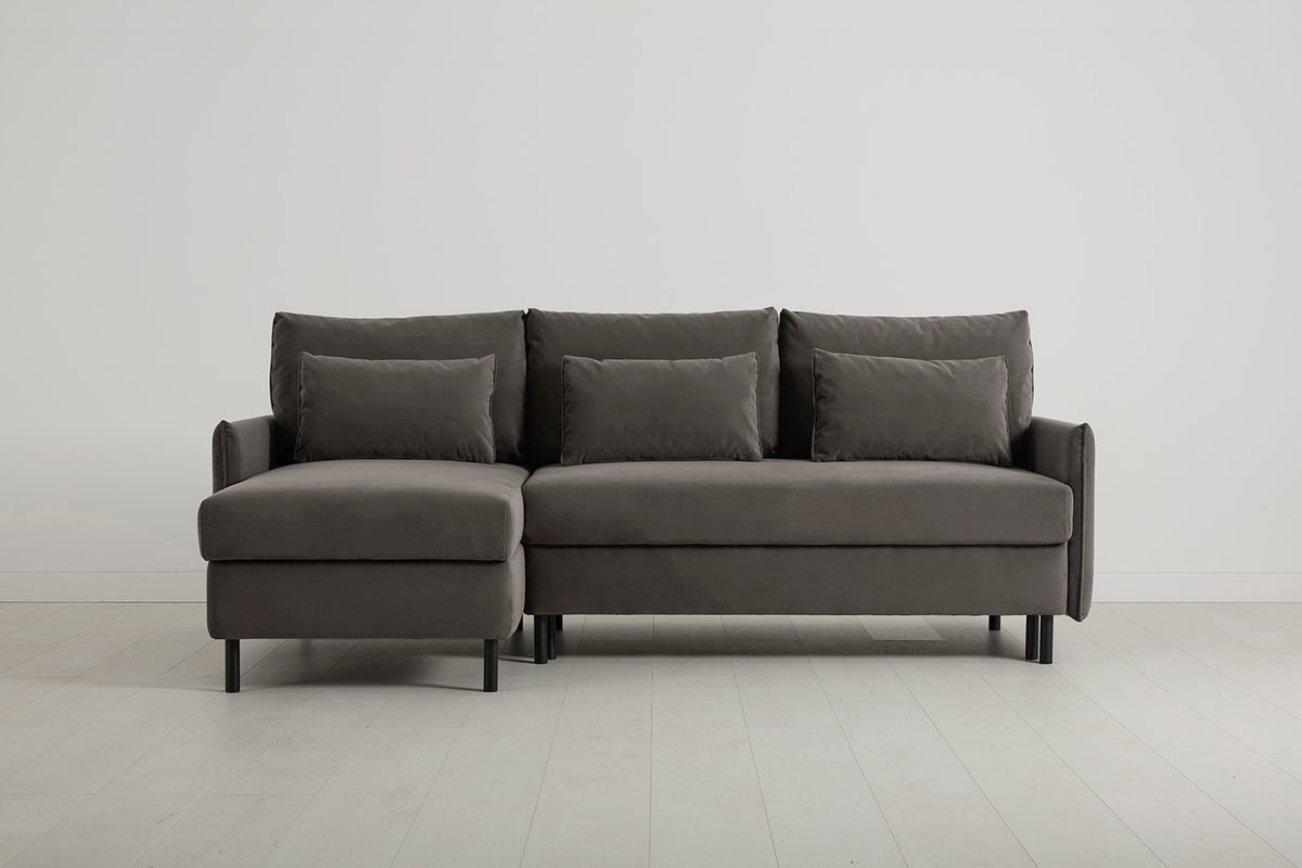 Model 12 Sofa Bed with Storage 3 Seater Left Chaise, Elephant