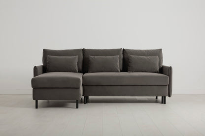 Model 12 Sofa Bed with Storage 3 Seater Left Chaise, Elephant