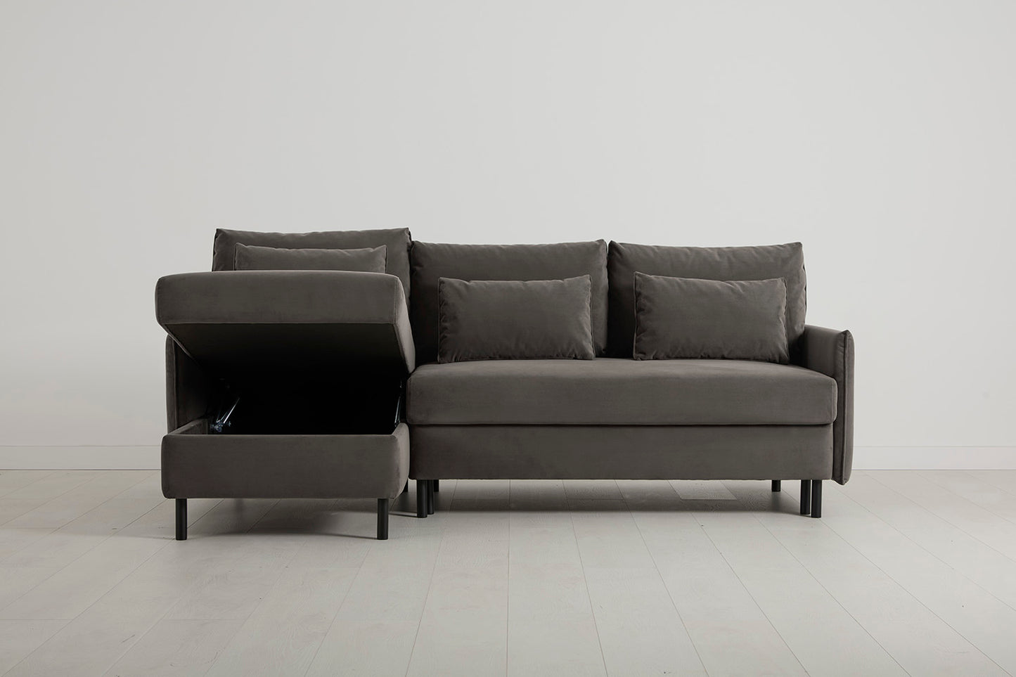 Model 12 Sofa Bed with Storage 3 Seater Left Chaise, Elephant