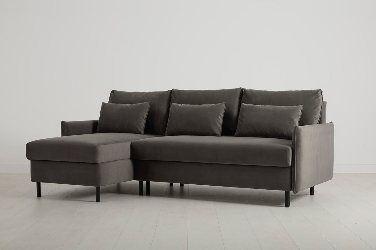 Model 12 Sofa Bed with Storage 3 Seater Left Chaise, Elephant