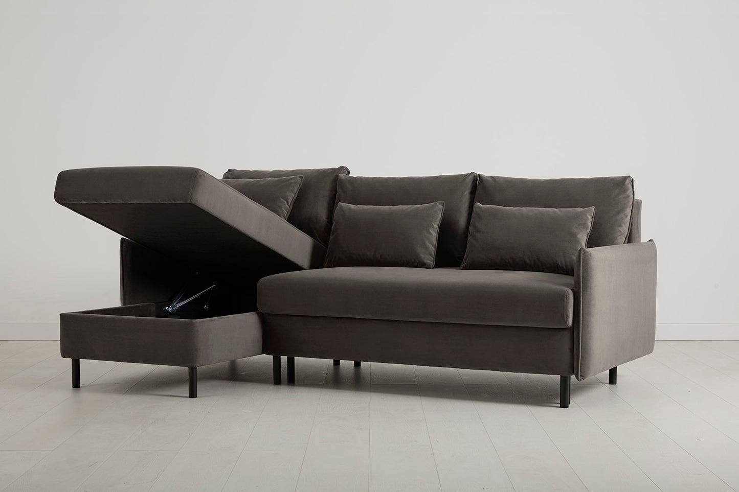Model 12 Sofa Bed with Storage 3 Seater Left Chaise, Elephant
