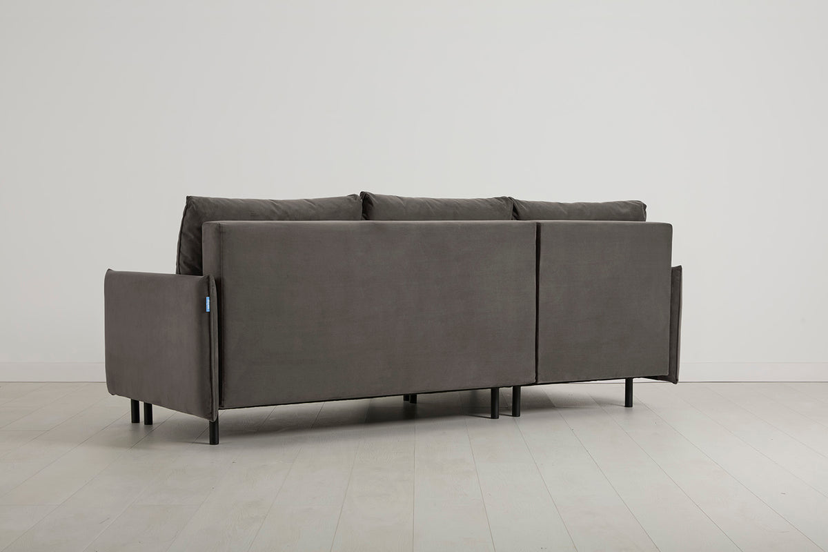 Model 12 Sofa Bed with Storage 3 Seater Left Chaise, Elephant