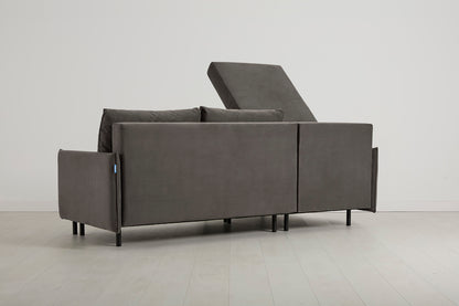 Model 12 Sofa Bed with Storage 3 Seater Left Chaise, Elephant