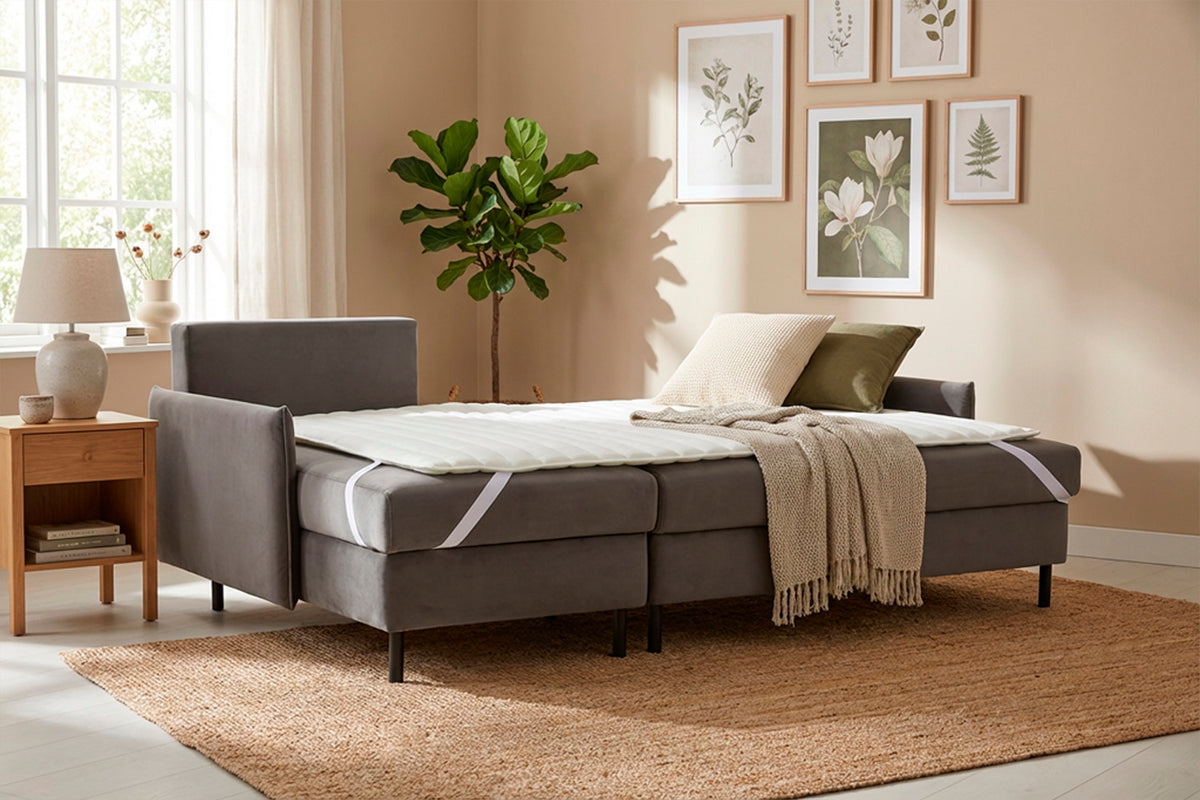 Model 12 Sofa Bed with Storage 3 Seater Left Chaise, Elephant