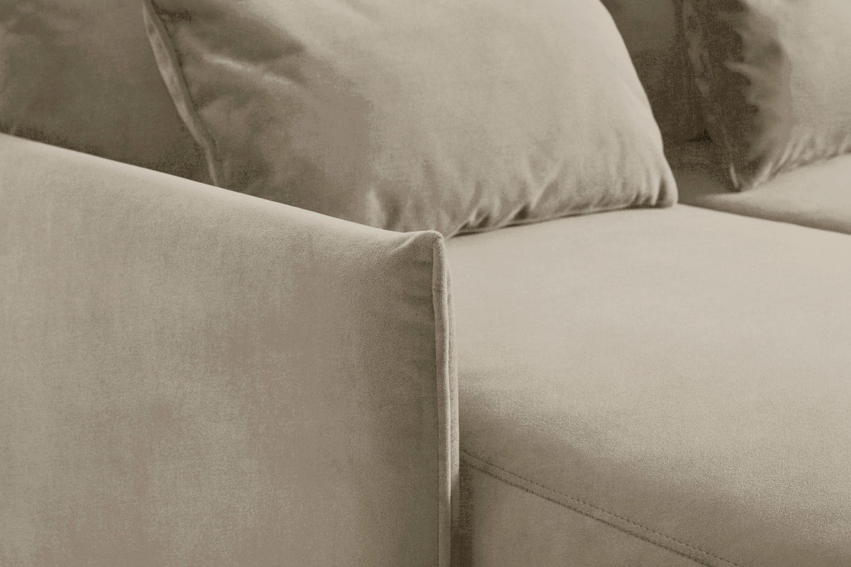 Model 12 Sofa Bed with Storage 3 Seater Left Chaise, Flax