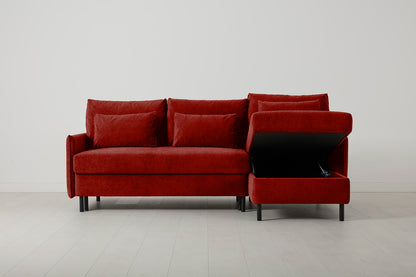 Model 12 Sofa Bed with Storage 3 Seater Right Chaise, Harissa