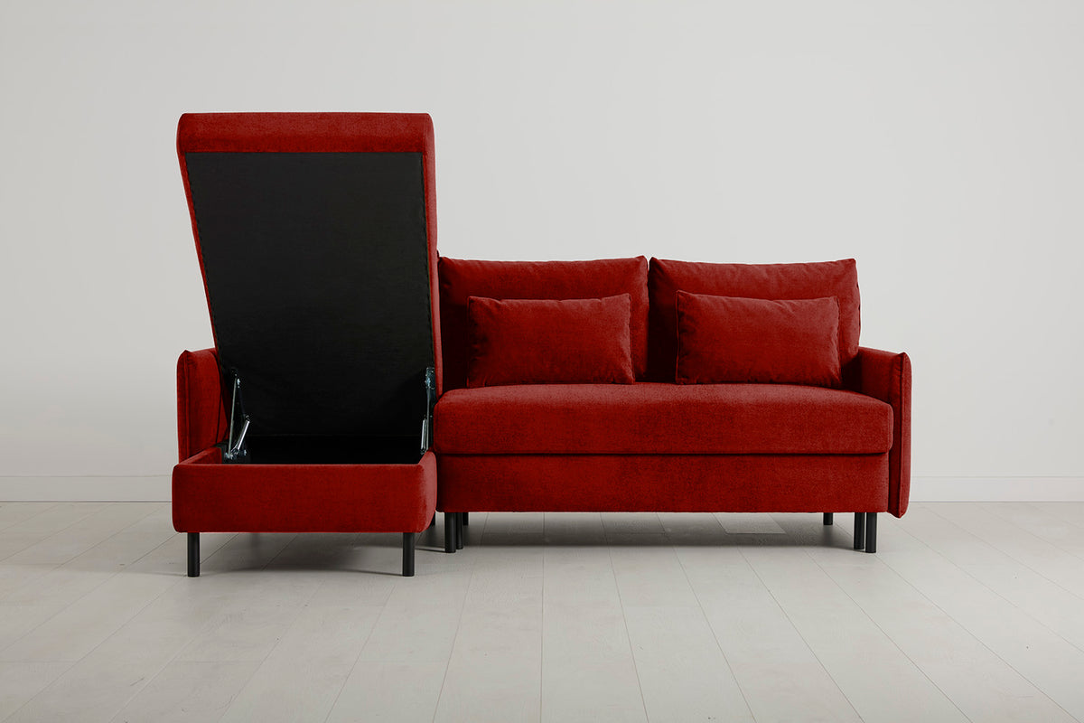 Model 12 Sofa Bed with Storage 3 Seater Left Chaise, Harissa