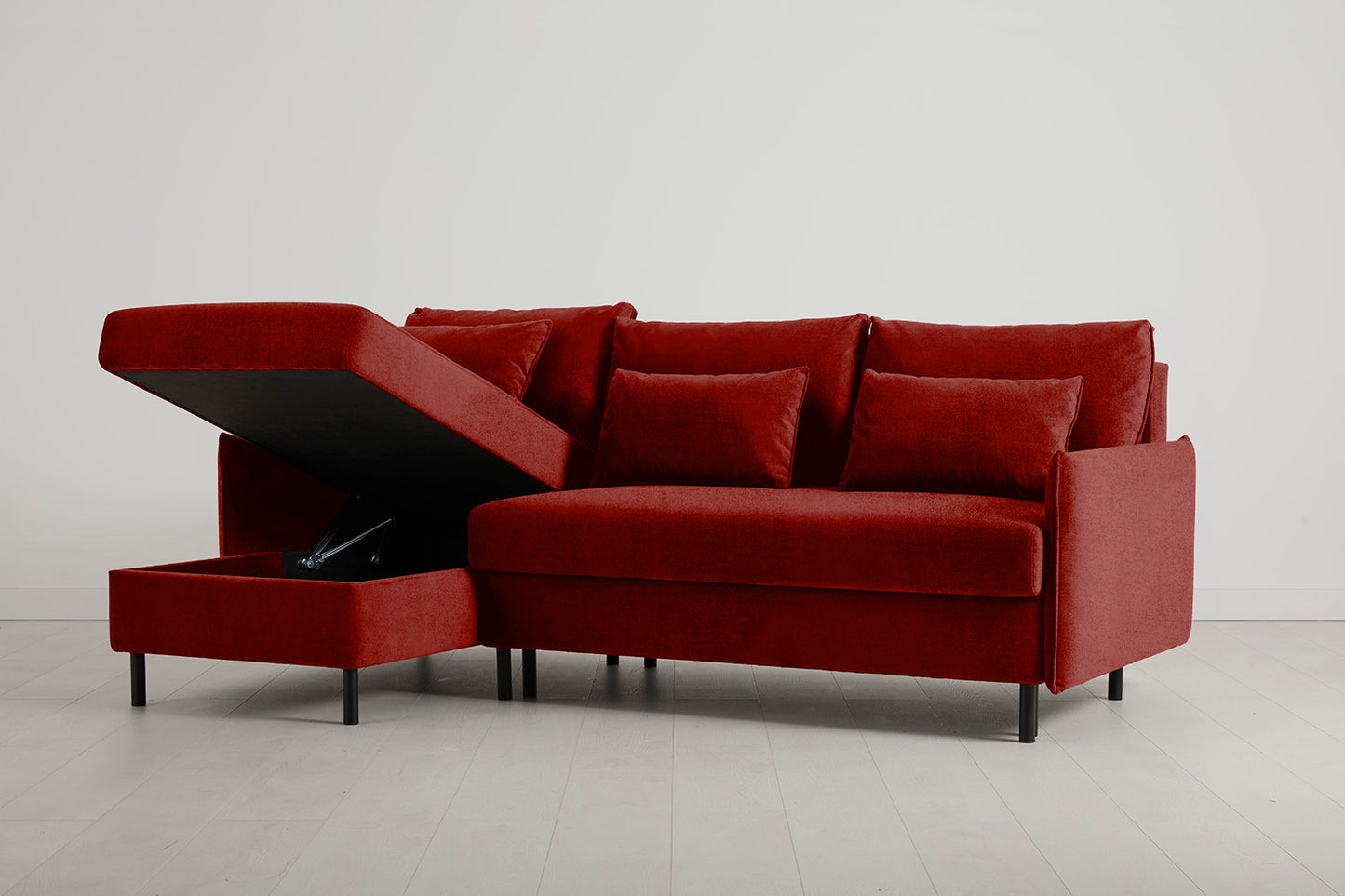 Model 12 Sofa Bed with Storage 3 Seater Left Chaise, Harissa