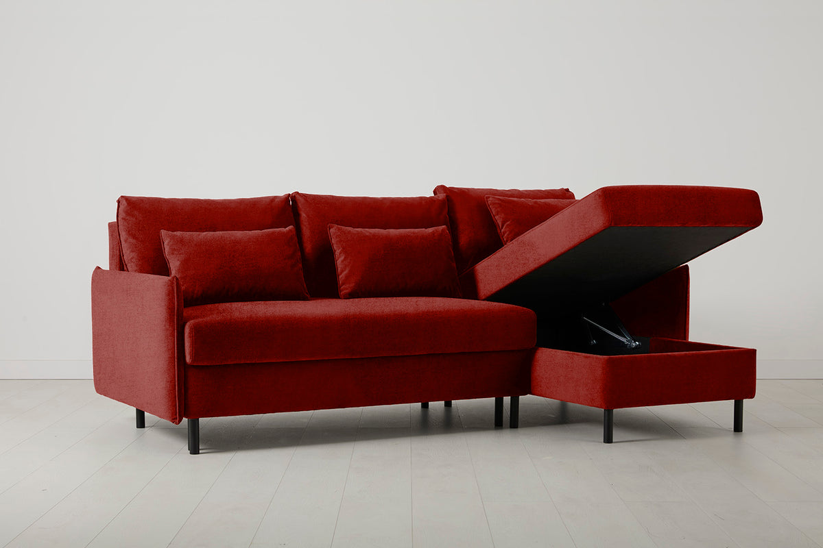 Model 12 Sofa Bed with Storage 3 Seater Right Chaise, Harissa