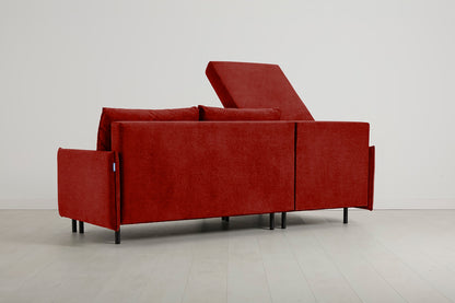 Model 12 Sofa Bed with Storage 3 Seater Left Chaise, Harissa