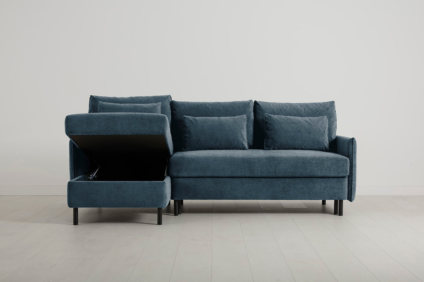 Model 12 Sofa Bed with Storage 3 Seater Left Chaise, Hydro
