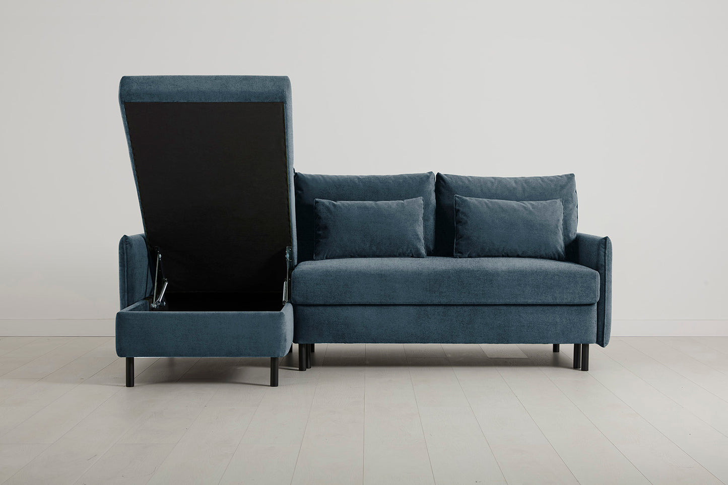Model 12 Sofa Bed with Storage 3 Seater Left Chaise, Hydro