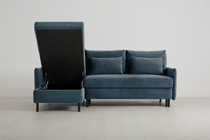 Model 12 Sofa Bed with Storage 3 Seater Left Chaise, Hydro