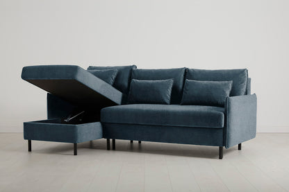 Model 12 Sofa Bed with Storage 3 Seater Left Chaise, Hydro