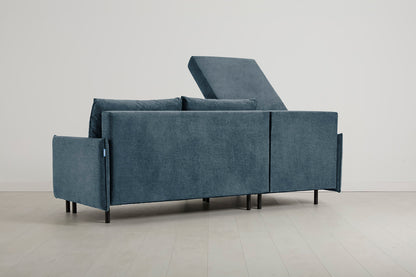 Model 12 Sofa Bed with Storage 3 Seater Left Chaise, Hydro