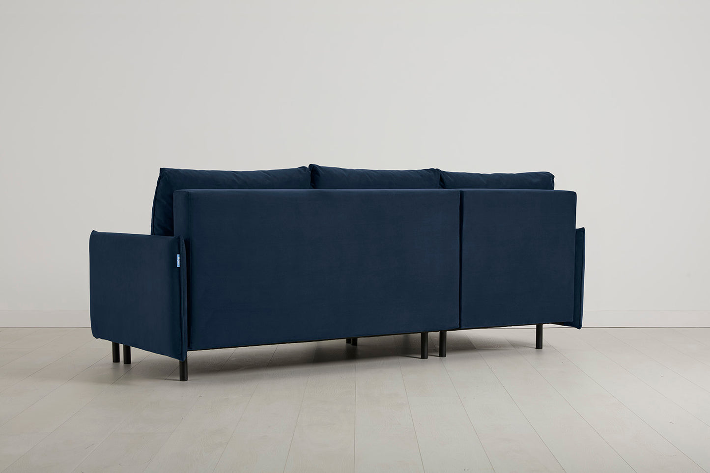 Model 12 Sofa Bed with Storage 3 Seater Left Chaise, Indigo