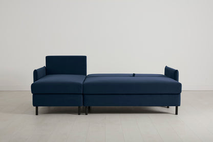 Model 12 Sofa Bed with Storage 3 Seater Left Chaise, Indigo