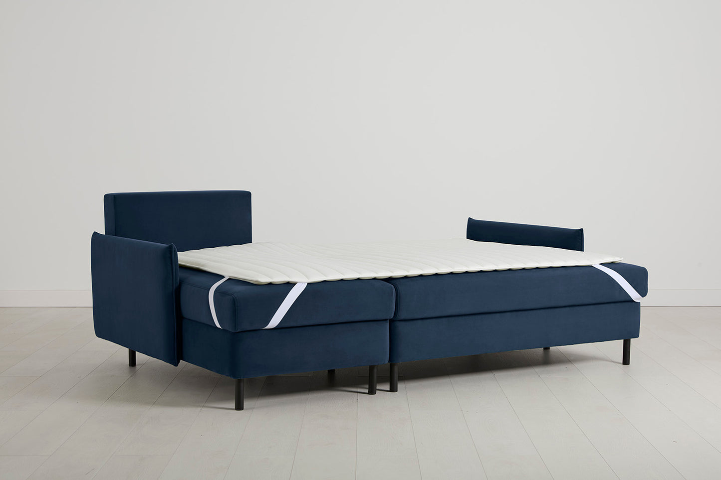Model 12 Sofa Bed with Storage 3 Seater Left Chaise, Indigo