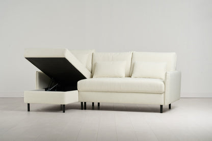 Model 12 Sofa Bed with Storage 3 Seater Left Chaise, Ivory