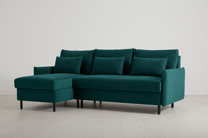 Model 12 Sofa Bed with Storage 3 Seater Left Chaise, Kingfisher