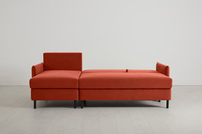 Model 12 Sofa Bed with Storage 3 Seater Left Chaise, Paprika