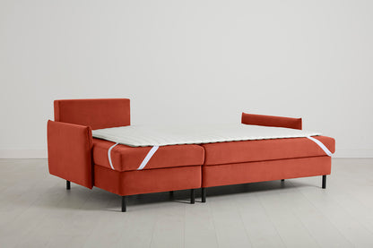 Model 12 Sofa Bed with Storage 3 Seater Left Chaise, Paprika