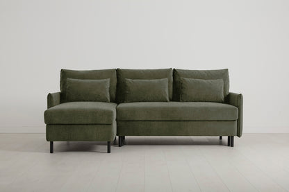 Model 12 Sofa Bed with Storage 3 Seater Left Chaise, Pine